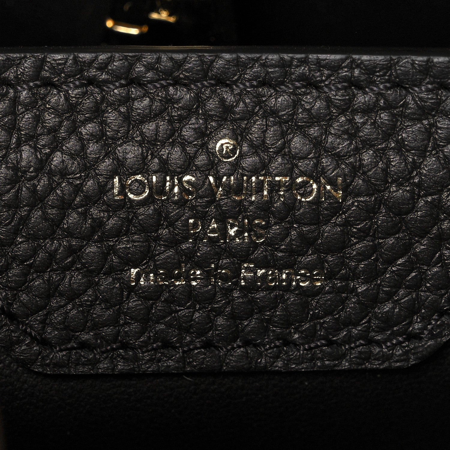 Louis Vuitton Taurillon Calfskin Karung Patchwork Capucines BB Black 6 of 9