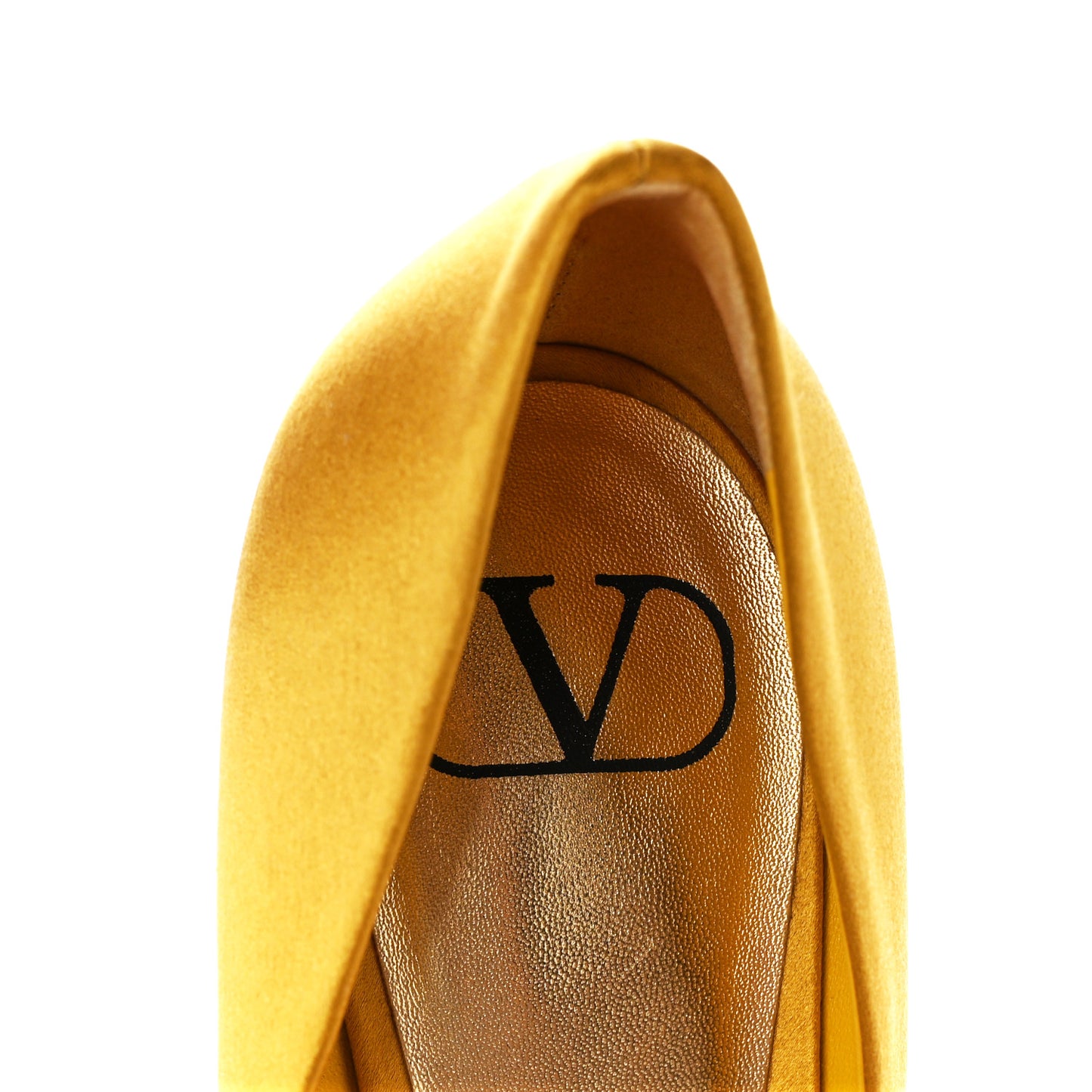 Satin Crystal One Stud 100mm Pumps 39 Gold Golden Shadow