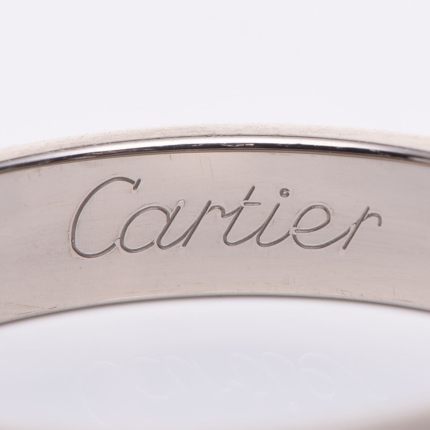 18K White Gold 3.5mm LOVE Wedding Band Ring 53 6.25
