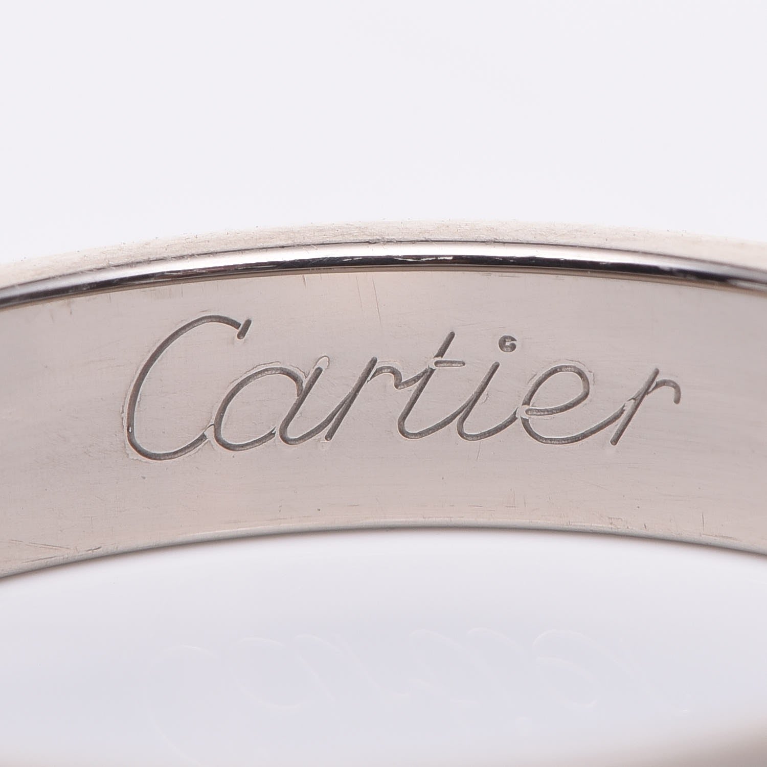 Cartier 18K White Gold 3.5mm LOVE Wedding Band Ring 53 6.25 4 of 11