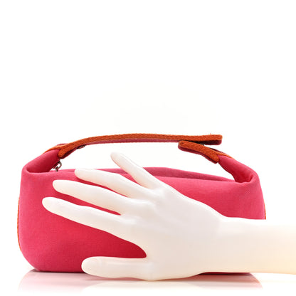 Hermes Canvas Small Bride-A-Brac Pouch Hibiscus 2 of 14