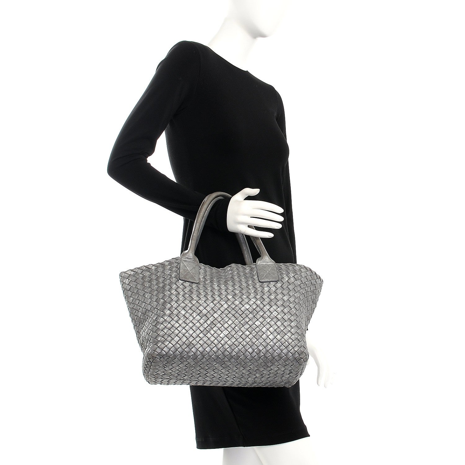 Bottega Veneta Intrecciato Mini Cabat Peltro 2 of 7