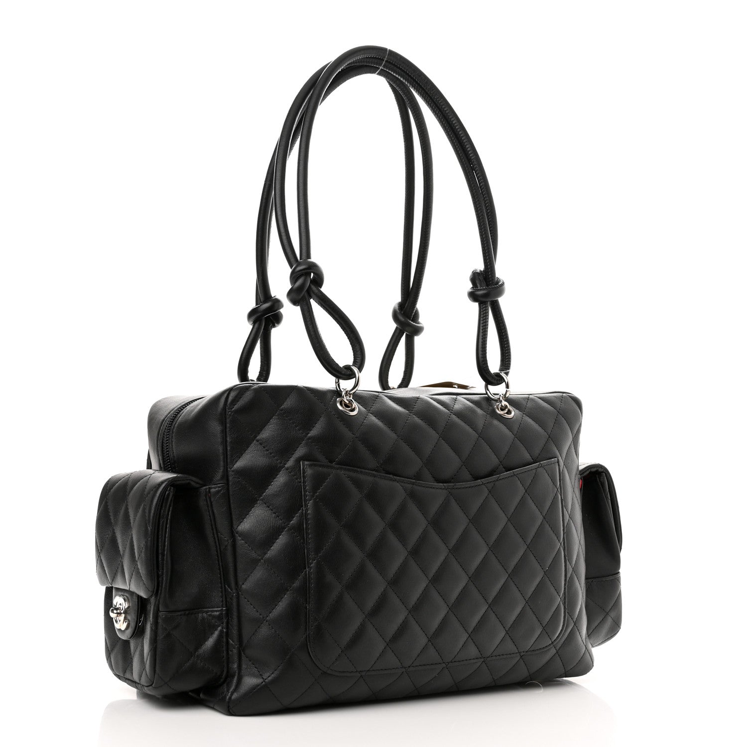 Chanel Calfskin Quilted Large Cambon Multipocket Reporter Black 3 of 9
