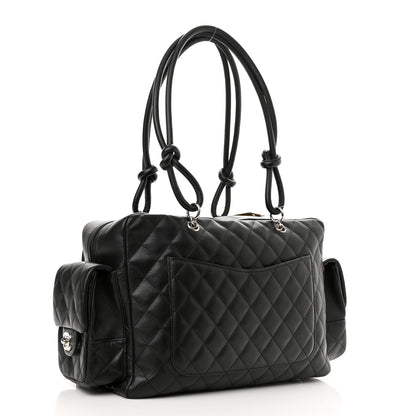 Chanel Calfskin Quilted Large Cambon Multipocket Reporter Black 3 of 9