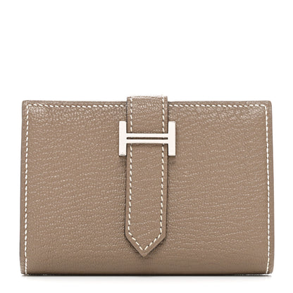 Hermes Chevre Mysore Mini Bearn Wallet Etoupe 1 of 9