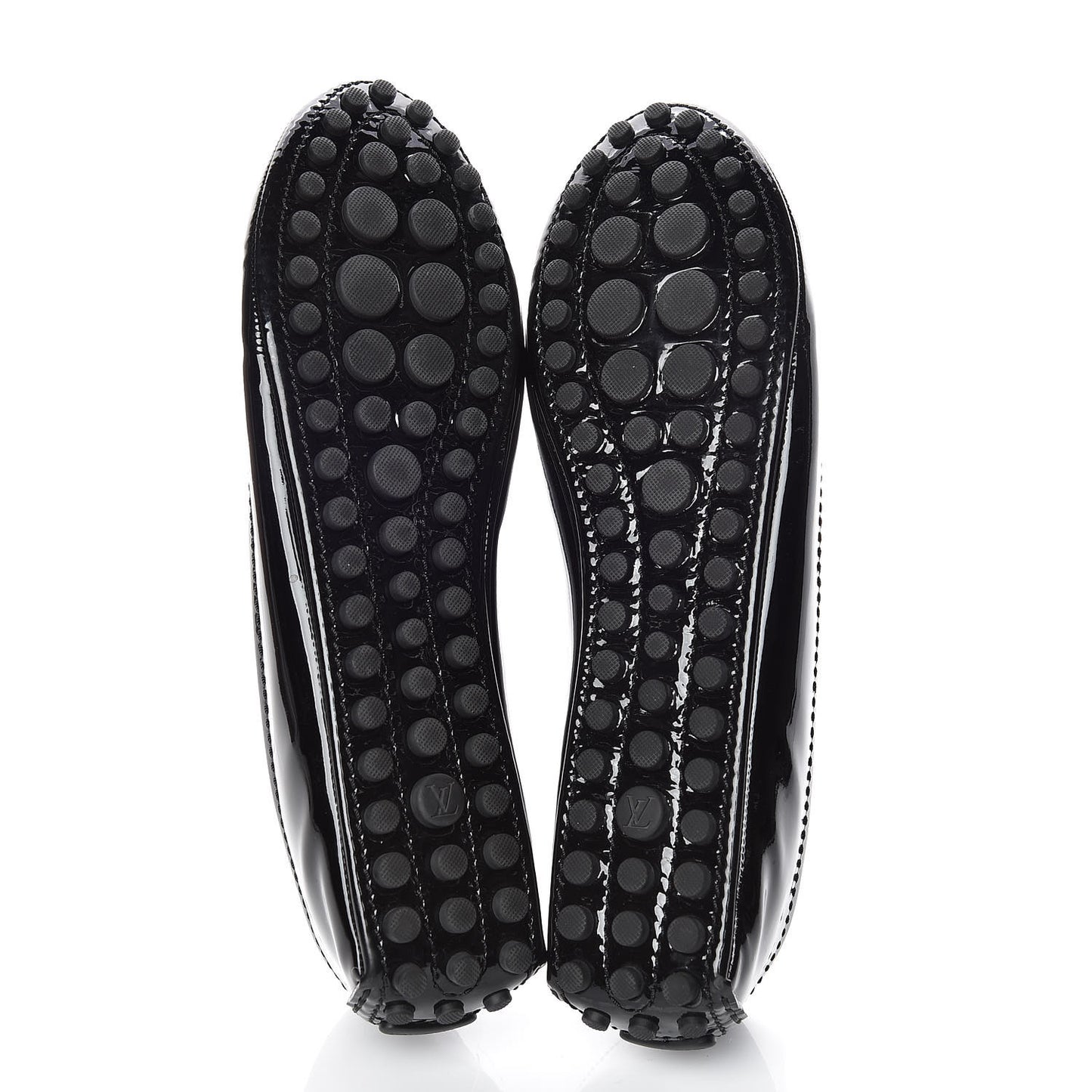 Patent Calfskin Oxford Ballerina Flats 39 Black