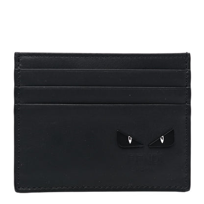 Fendi Vitello Century Mini Bug Eyes Card Holder Black 1 of 5
