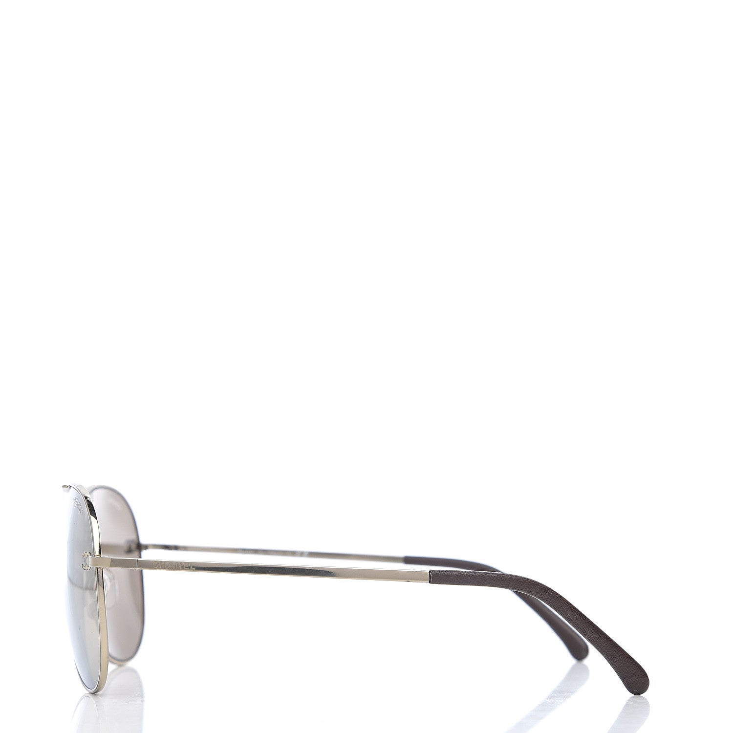 Chanel CC Aviator Sunglasses 4189-T-Q Pale Gold 3 of 8