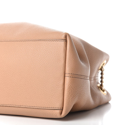 Gucci Pebbled Calfskin Medium Soho Chain Shoulder Bag Rose Beige 8 of 9