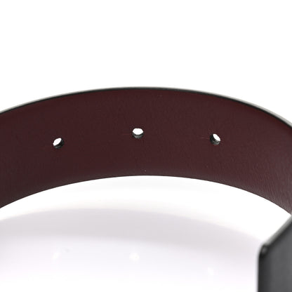 Chanel Calfskin CC Reversible Belt 90 Black Burgundy 4 of 6
