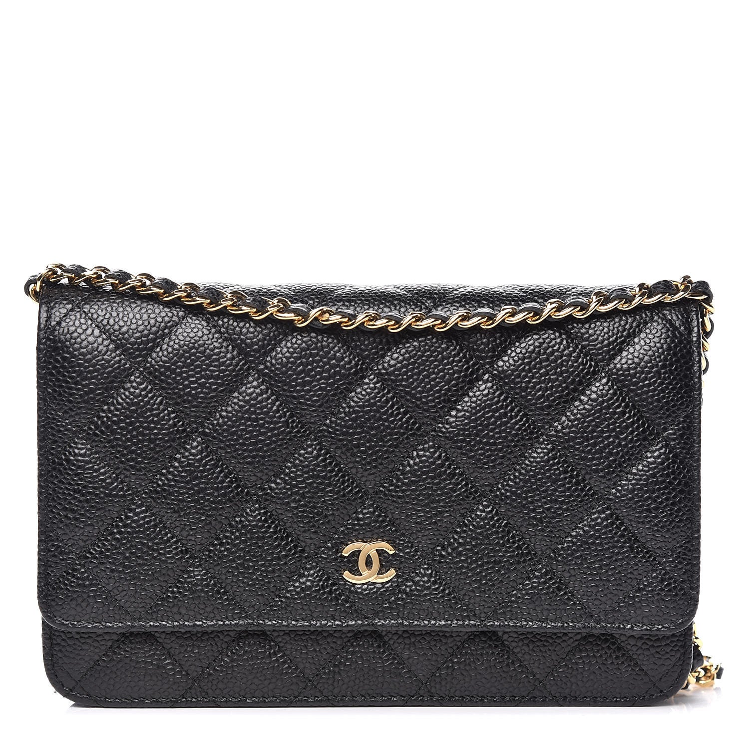 Chanel Caviar Quilted Wallet On Chain WOC Black 1 of 11