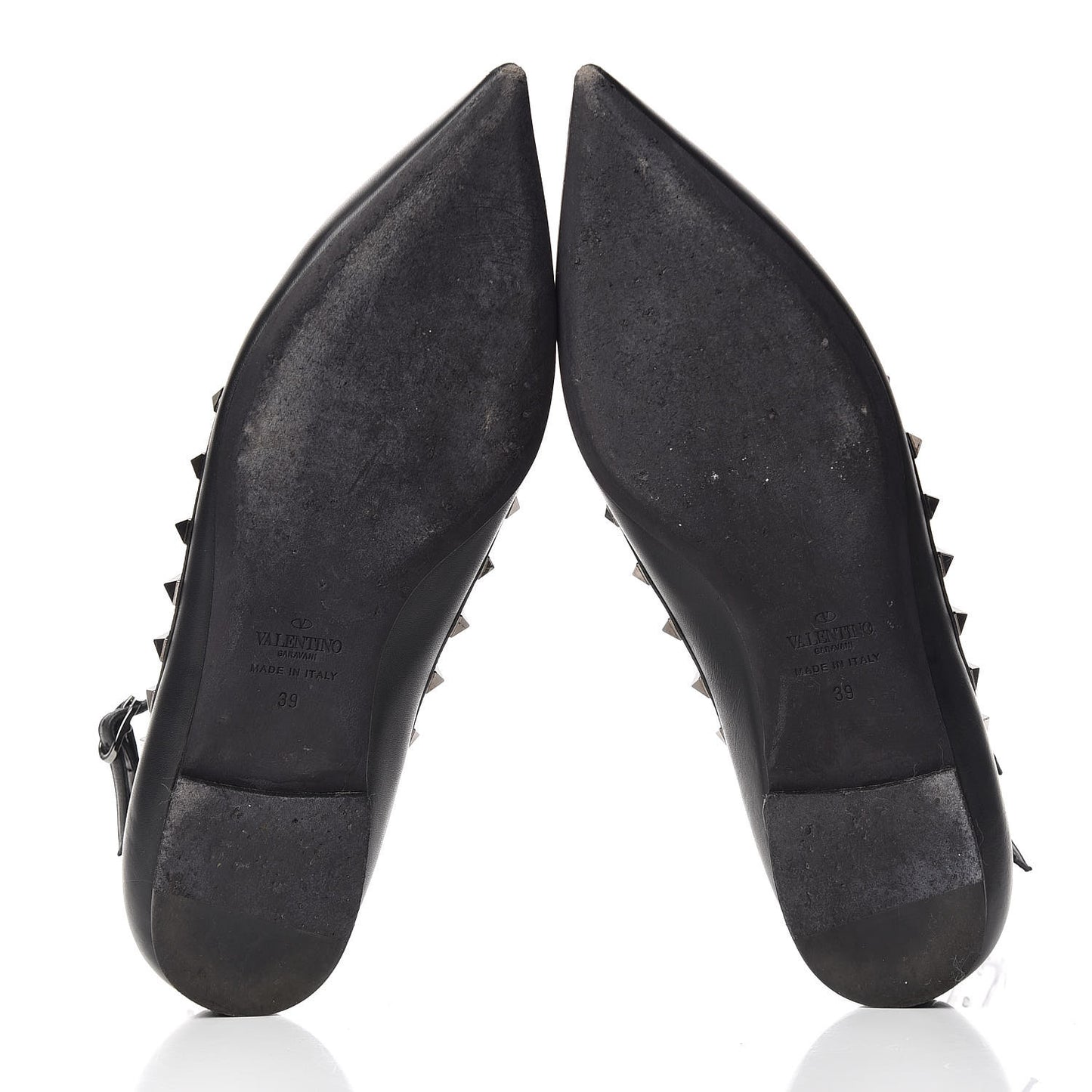 Nappa Rockstud Cage Ballerina Flats 39 Black