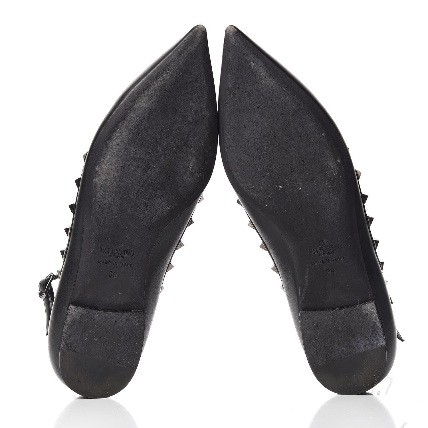 Valentino Garavani Nappa Rockstud Cage Ballerina Flats 39 Black 7 of 13