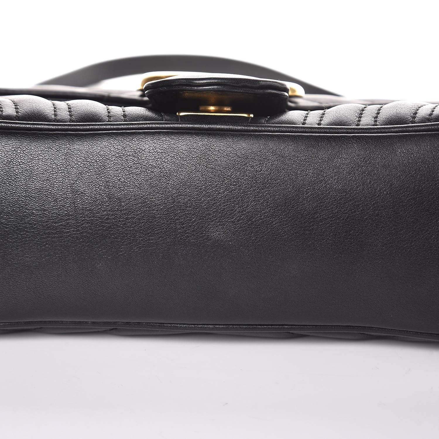 Gucci Calfskin Matelasse Small GG Marmont Shoulder Bag Black 13 of 14