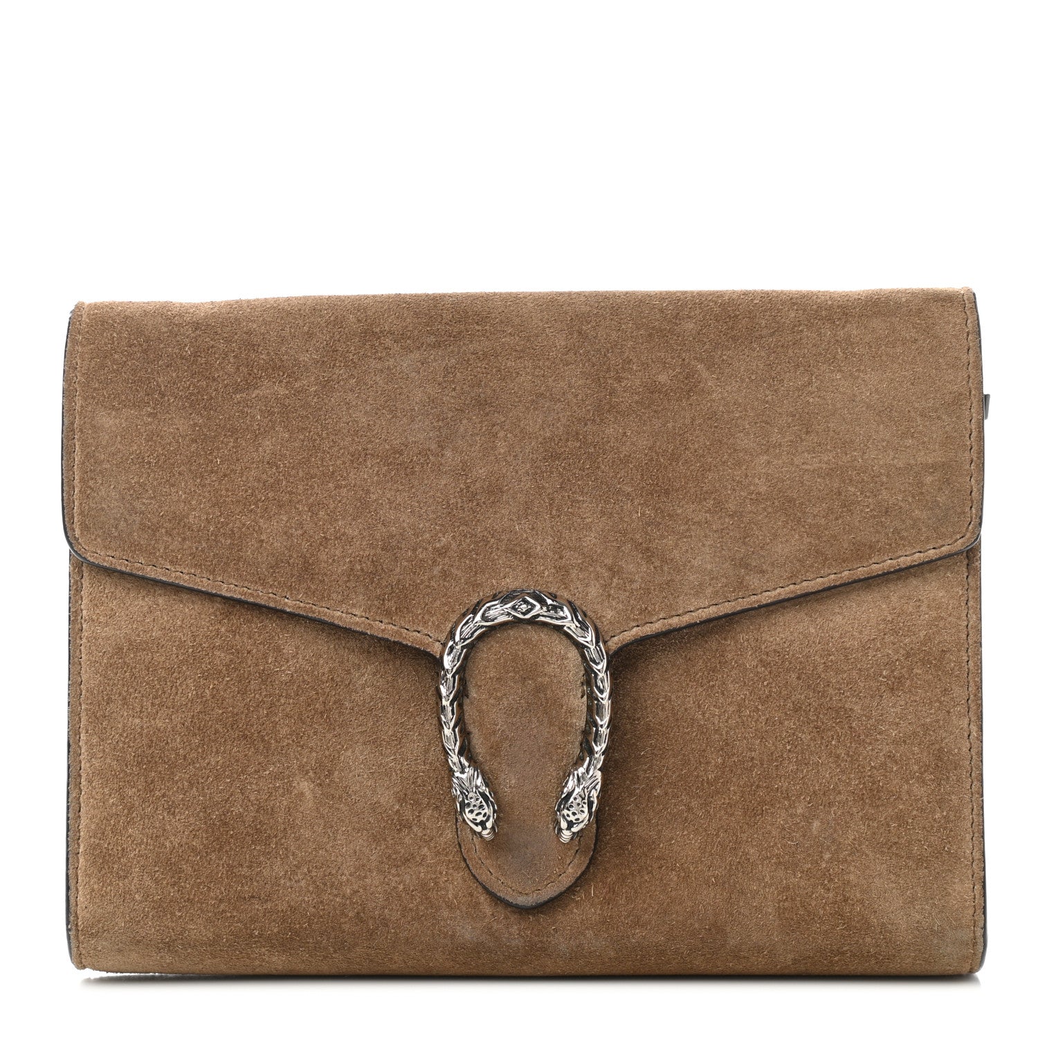Gucci Suede Mini Dionysus Chain Wallet Taupe 1 of 19