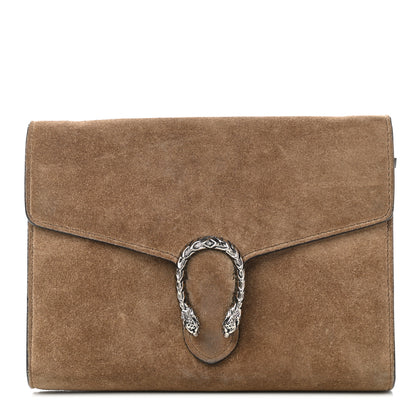 Gucci Suede Mini Dionysus Chain Wallet Taupe 1 of 19