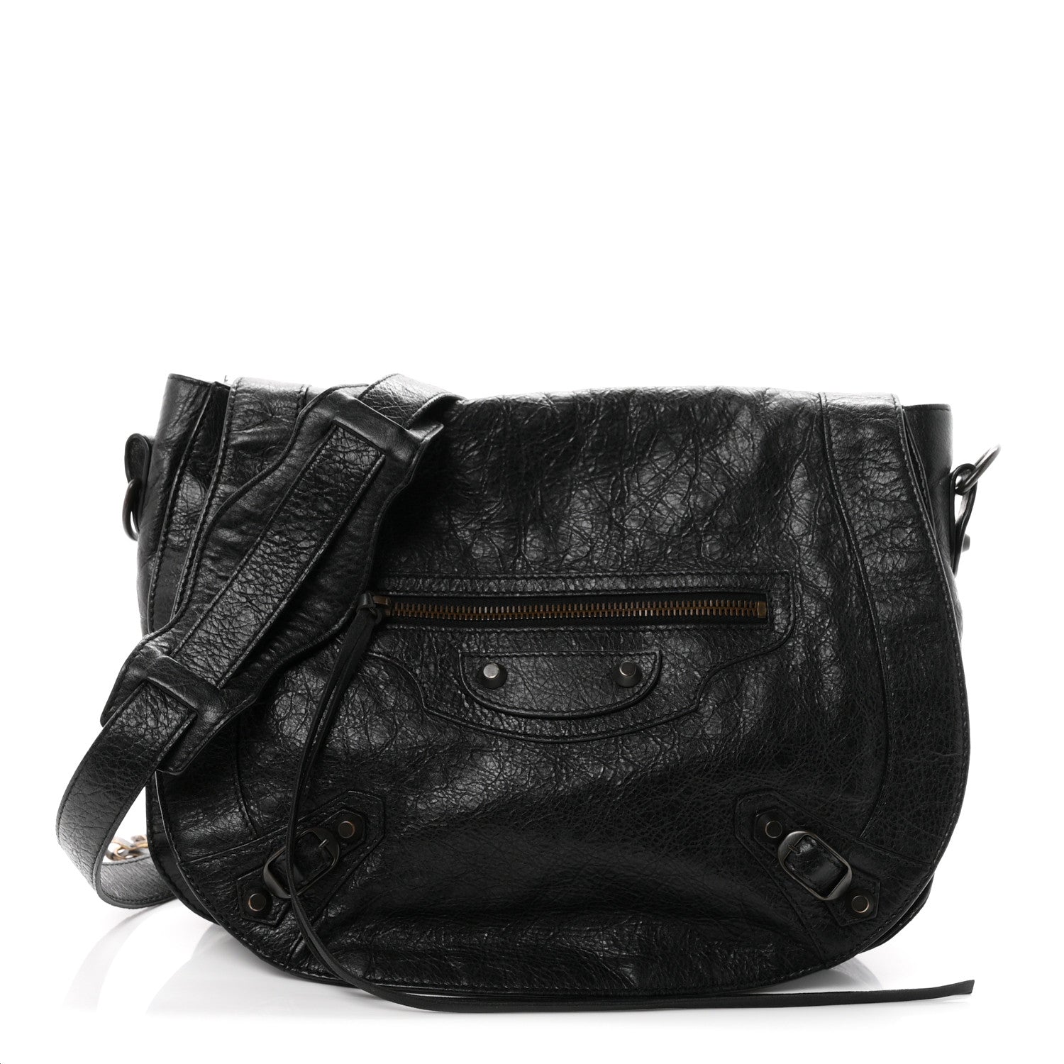 Balenciaga Agneau Classic Hardware Neo Folk Messenger Black 1 of 11