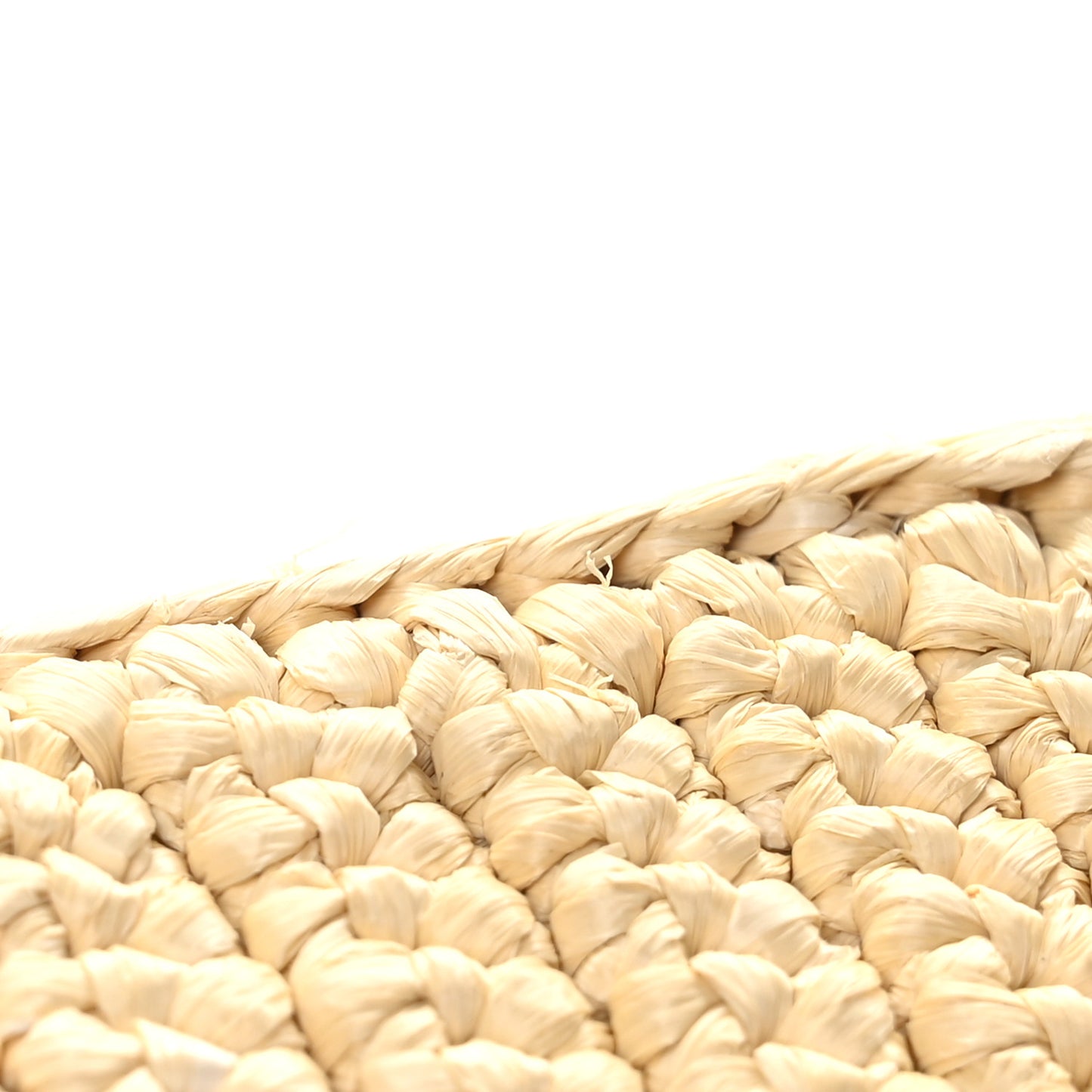 Yarn Raffia Effect Crochet Triangle Shoulder Bag Naturale
