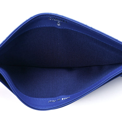 Chanel Patent Calfskin Quilted Flap Clutch Wallet Blue 9 of 17