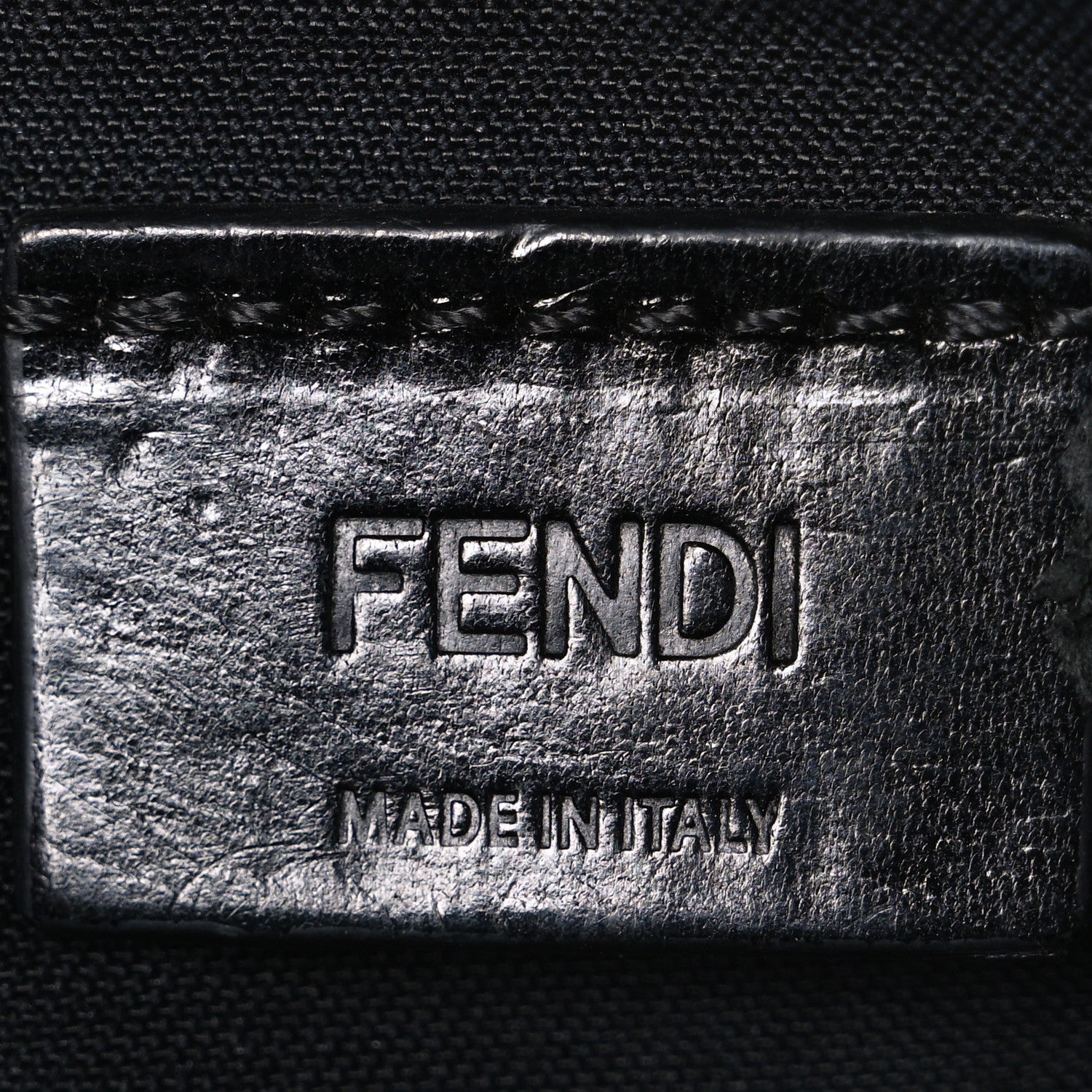 Fendi Glazed Fabric Vitello Liberty FF 1974 Diagonal Small Camera Case Tobacco Rosso Black 6 of 10
