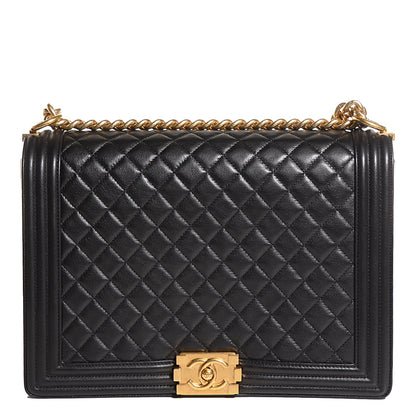 Chanel Calfskin Quilted Large Boy Flap Black 1 of 8