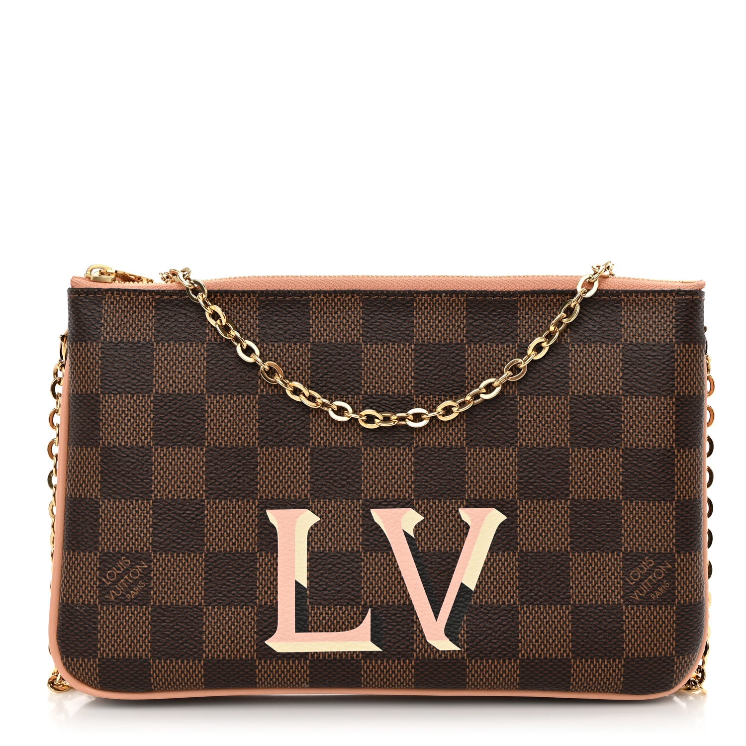 Louis Vuitton Damier Ebene Double Zip Pochette 1 of 12