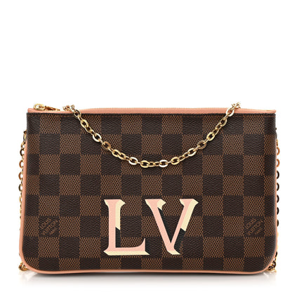 Louis Vuitton Damier Ebene Double Zip Pochette 1 of 12