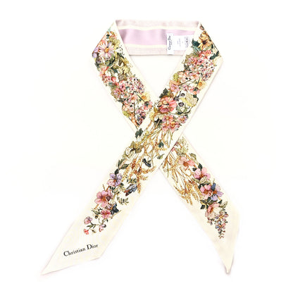 Christian Dior Silk Floral Mitzah Scarf  Light Purple Multicolor 1 of 4