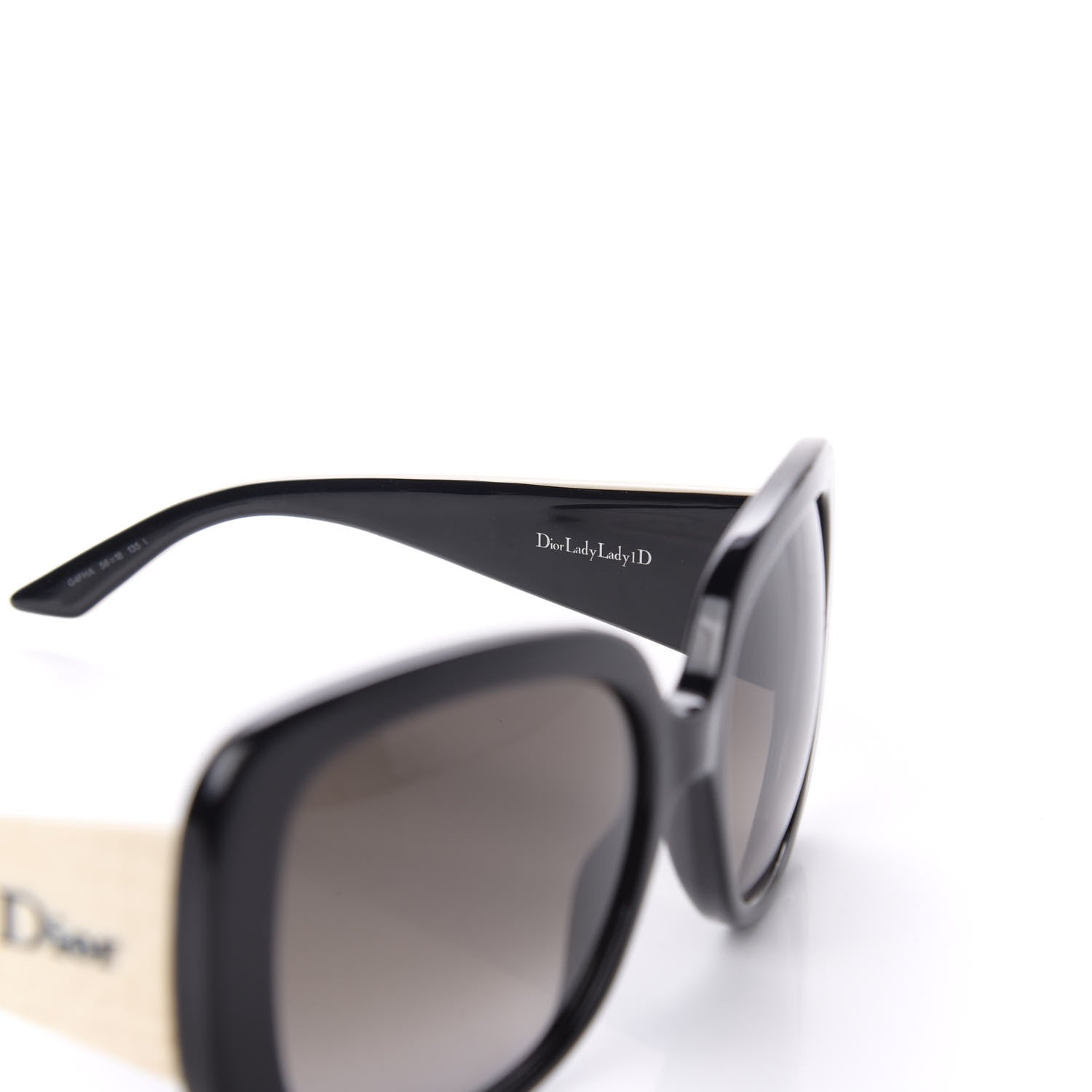 Christian Dior Cannage Dior Lady Lady 1 Sunglasses Black Ivory