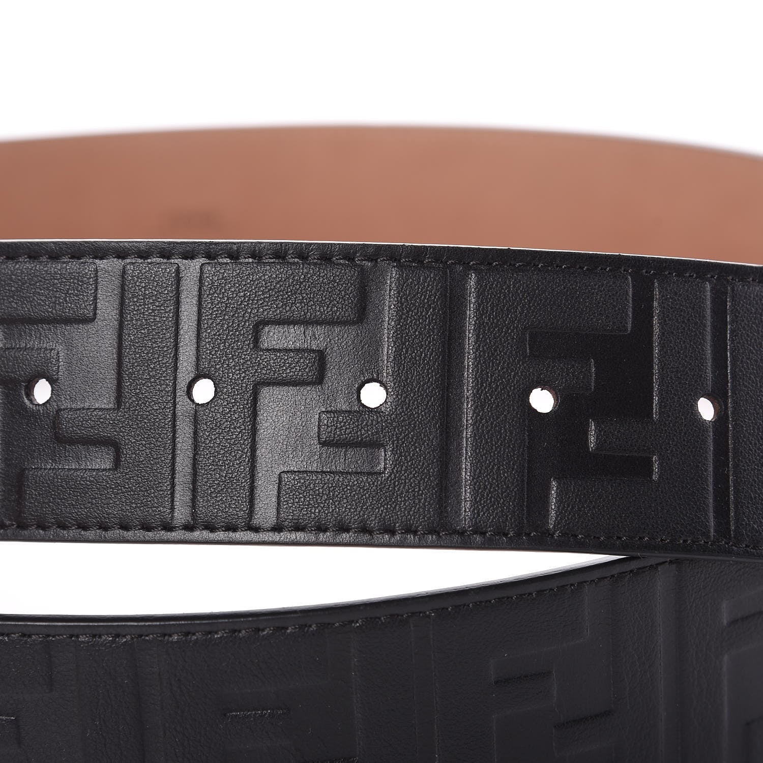 Fendi Vitello Grace FF 1974 Embossed Belt 100 40 Black 5 of 7