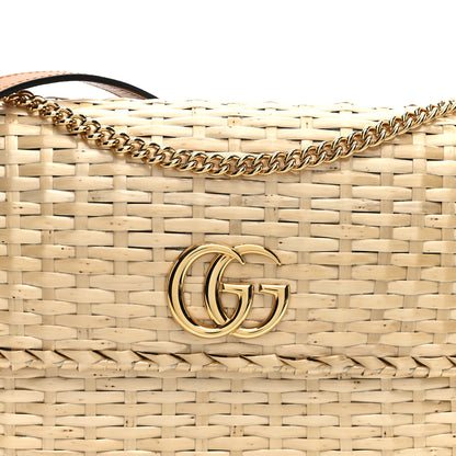 Gucci Glazed Wicker Small Cestino Shoulder Bag Natural 8 of 10