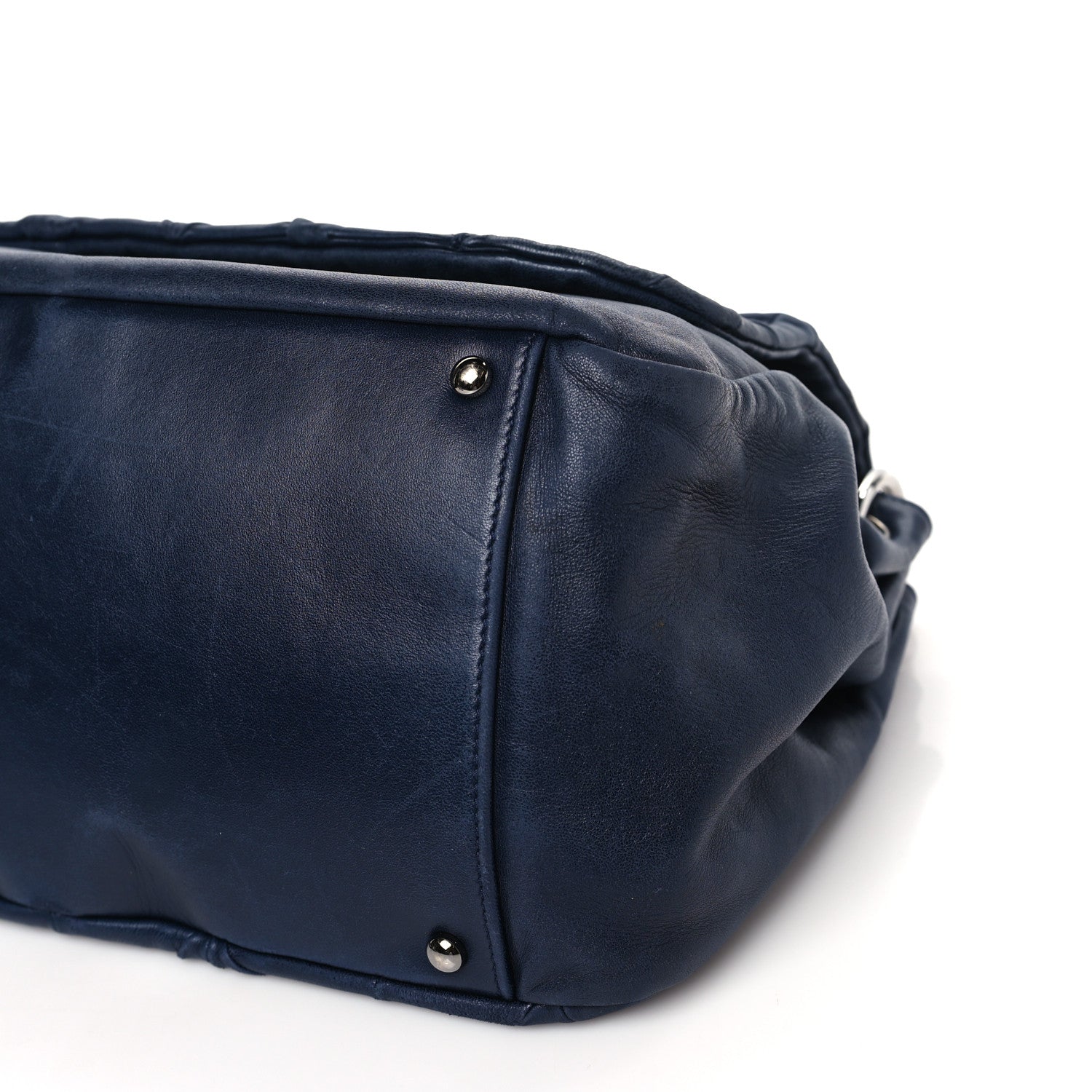 Chanel Lambskin Quilted Soft Squares Origami Accordion Flap Navy 9 of 9