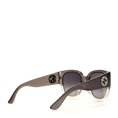 Gucci Acetate Glitter Square Optyl Sunglasses GG3836/F/S Black Silver 4 of 7