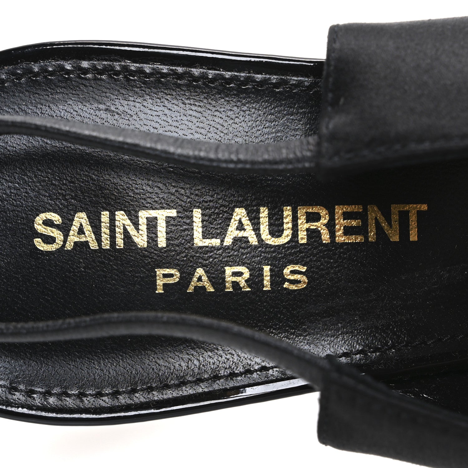 Saint Laurent Raso Regale Raven 110 Slingback Pumps 37.5 Black 9 of 11