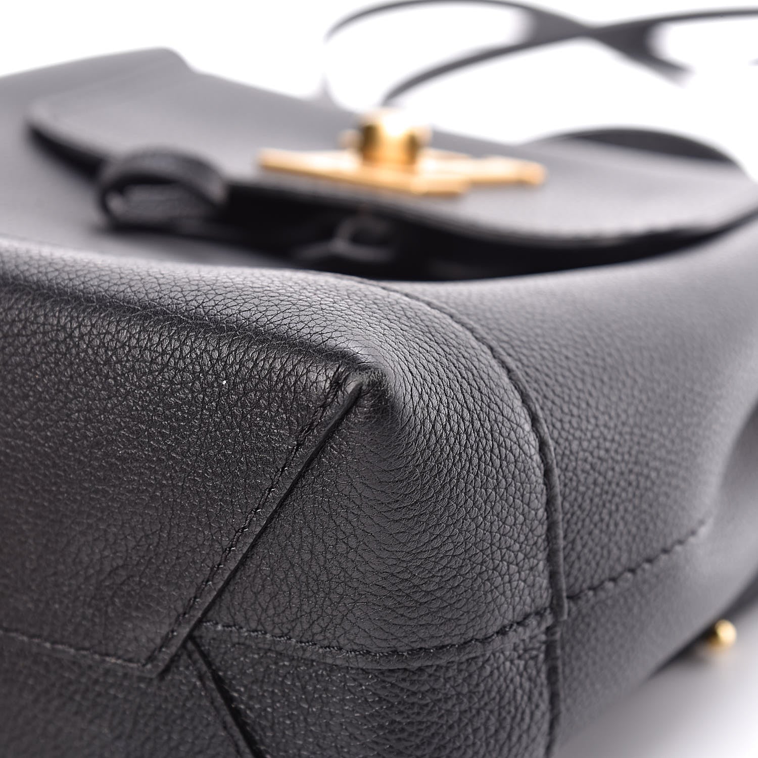 Louis Vuitton Calfskin Lockme Mini Backpack Black 9 of 13