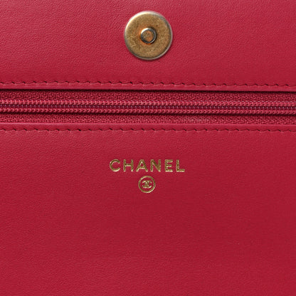 Chanel Tweed Calfskin Signe Wallet On Chain WOC Navy Multicolor 6 of 11