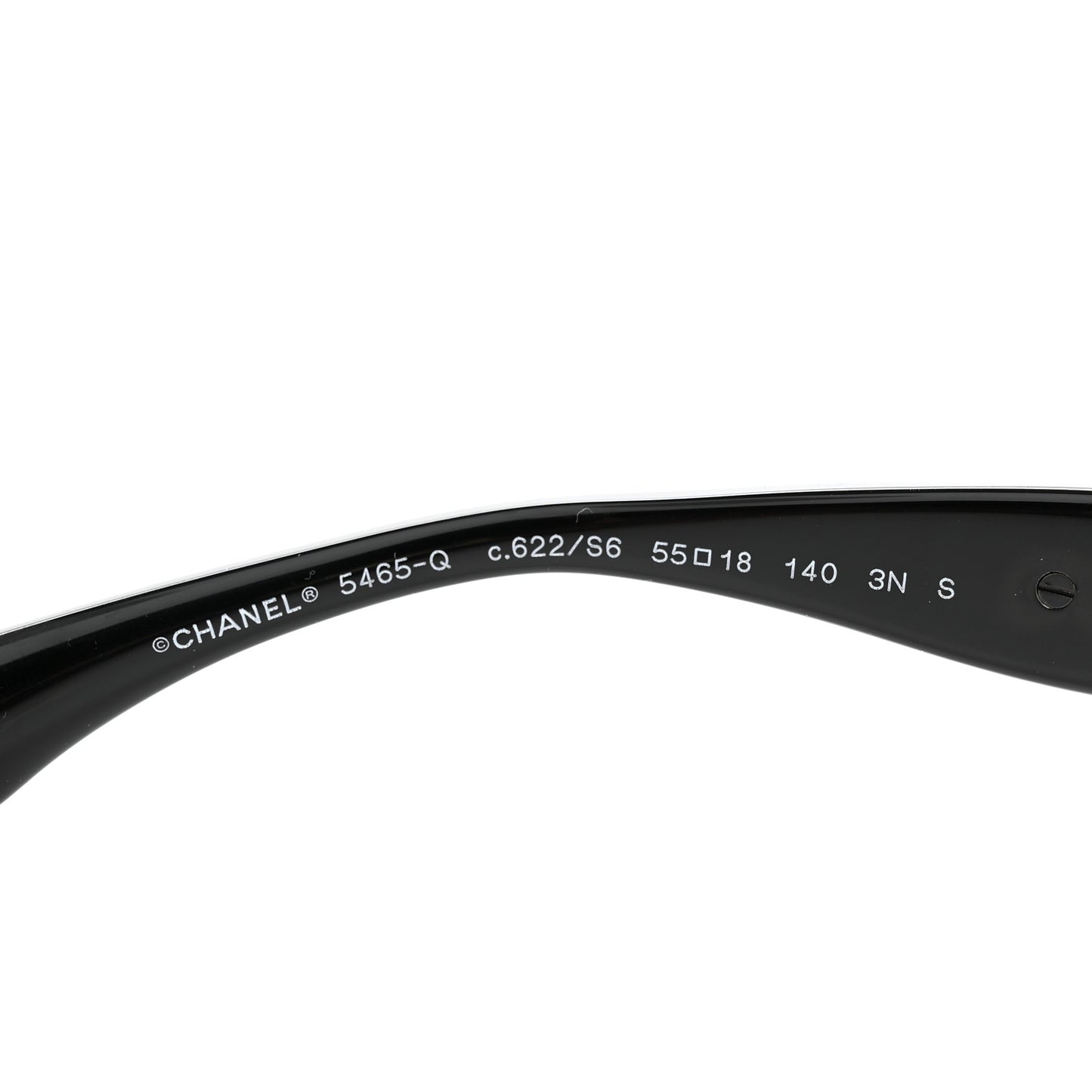 Acetate Chain Sunglasses 5465-Q Black
