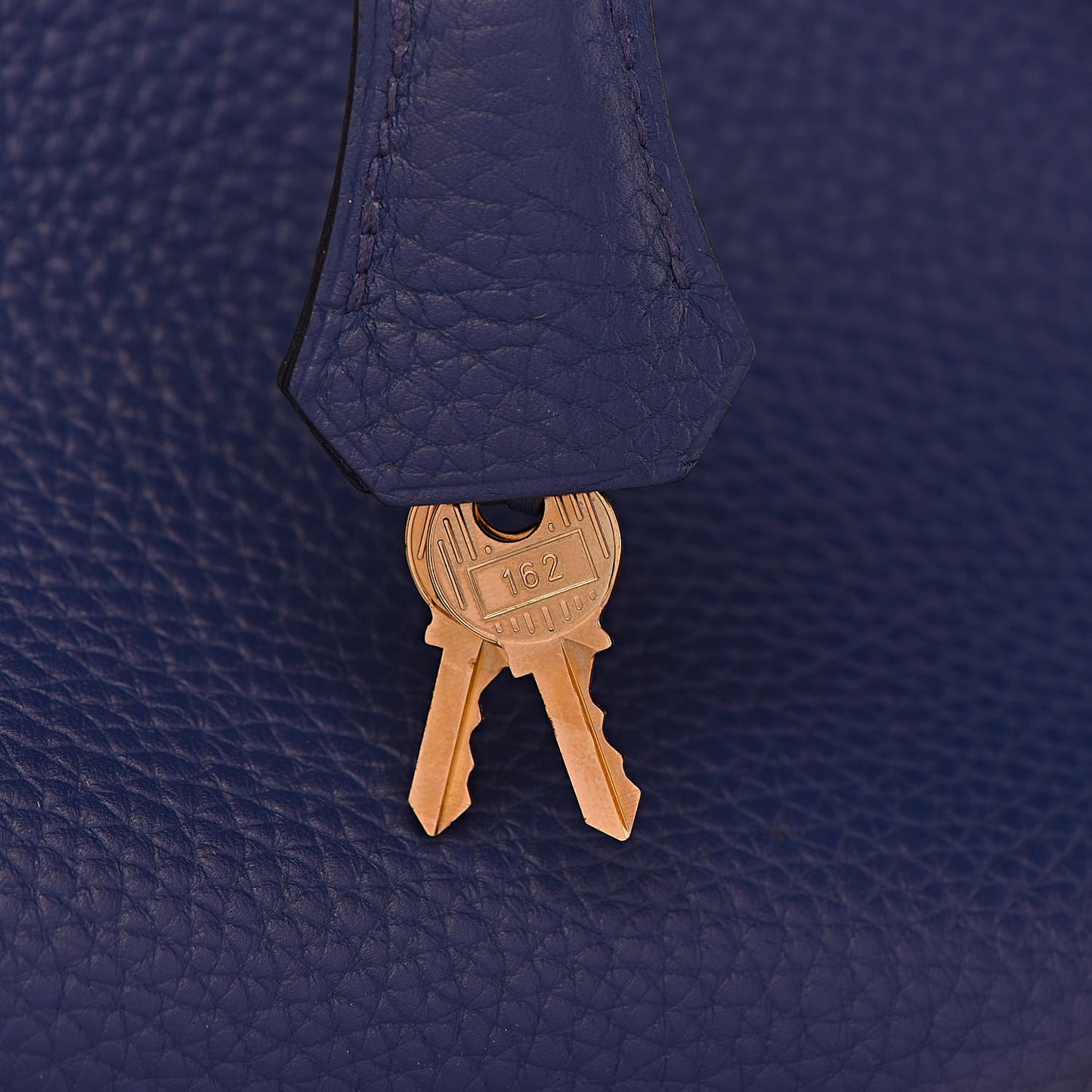 Taurillon Clemence Birkin 35 Bleu Saphir