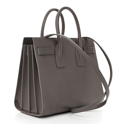 Saint Laurent Grained Calfskin Small Sac De Jour Fog 3 of 11
