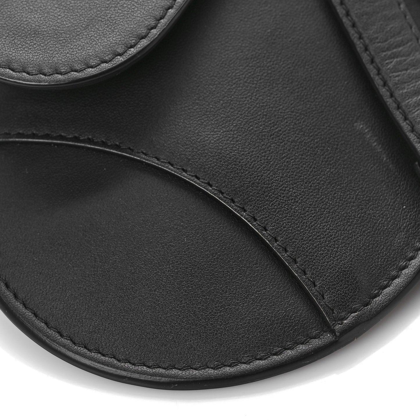 Ultra Matte Calfskin Saddle Belt Bag Black