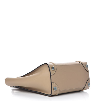 Celine Drummed Calfskin Micro Luggage Dune 4 of 10