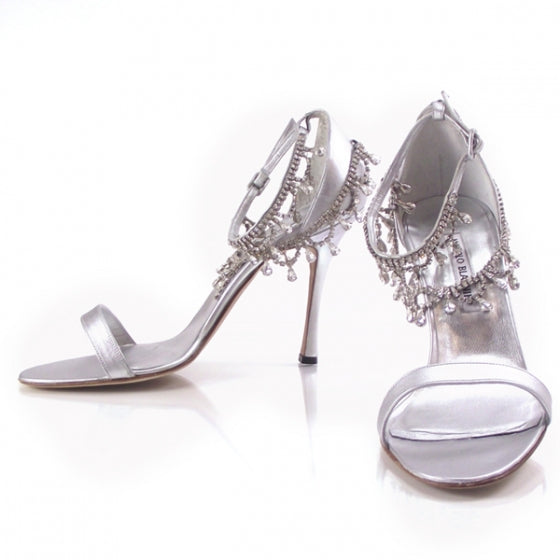 MANOLOBLAHNIKJewelCrystalPumpsSilver40