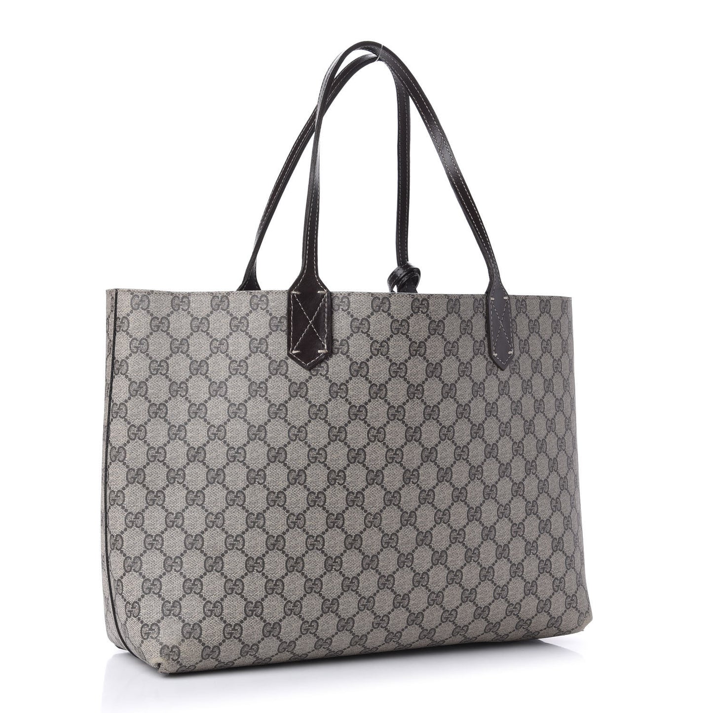 Calfskin GG Supreme Monogram Medium Reversible Tote Brown