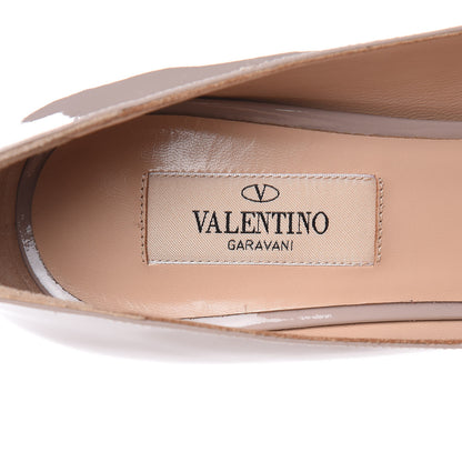Valentino Garavani Patent Rockstud New Plain 100mm Pumps 36.5 Poudre 7 of 8