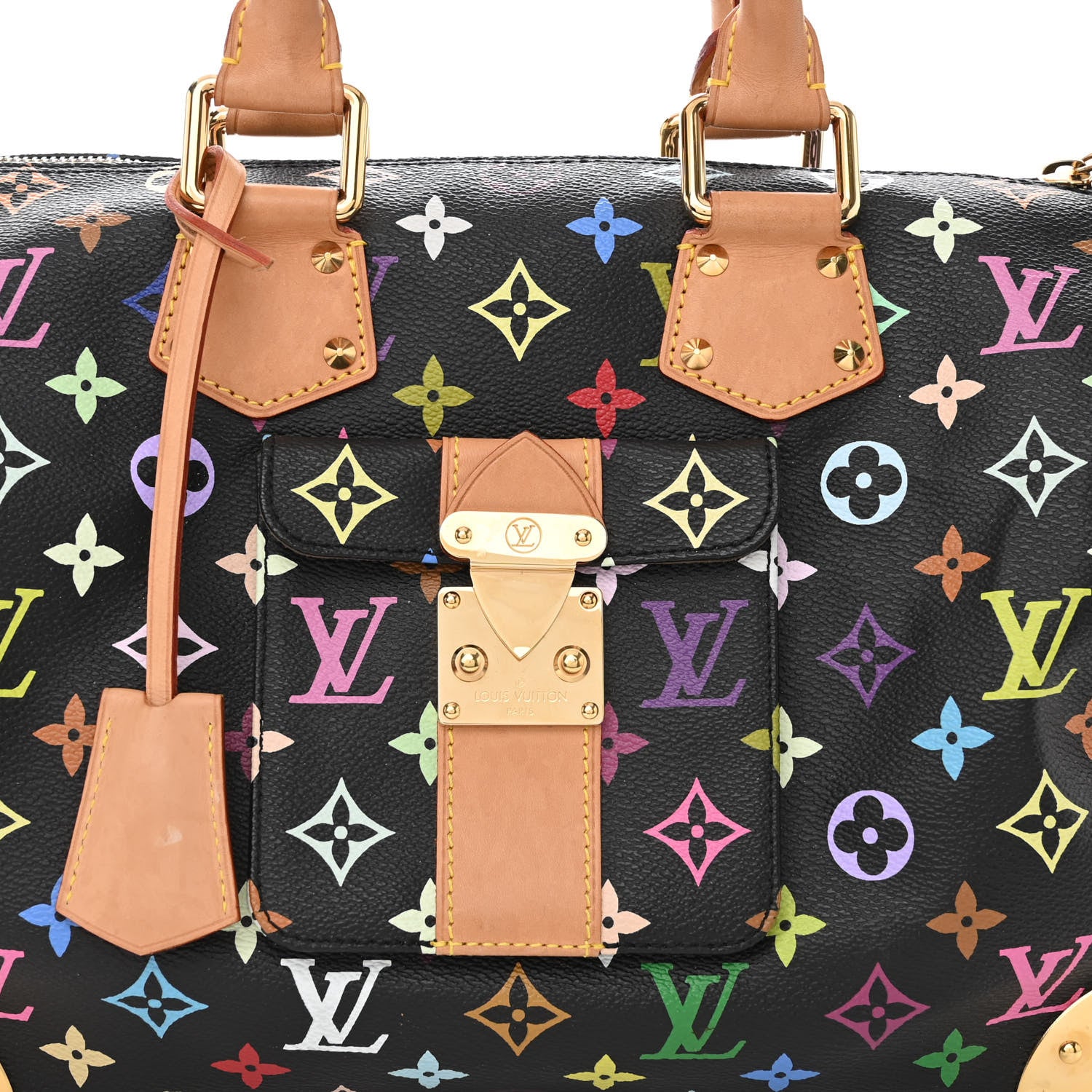 Louis Vuitton Monogram Multicolor Speedy 30 Black 7 of 9
