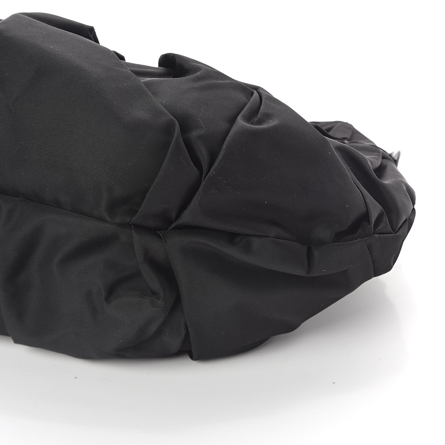 Tessuto Nylon Origami Pleated Hobo Black