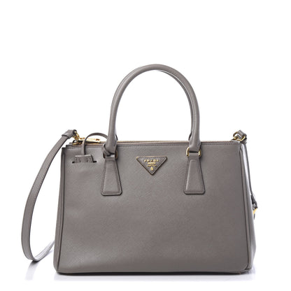 Prada Saffiano Small Galleria Double Zip Tote Argilla 1 of 10