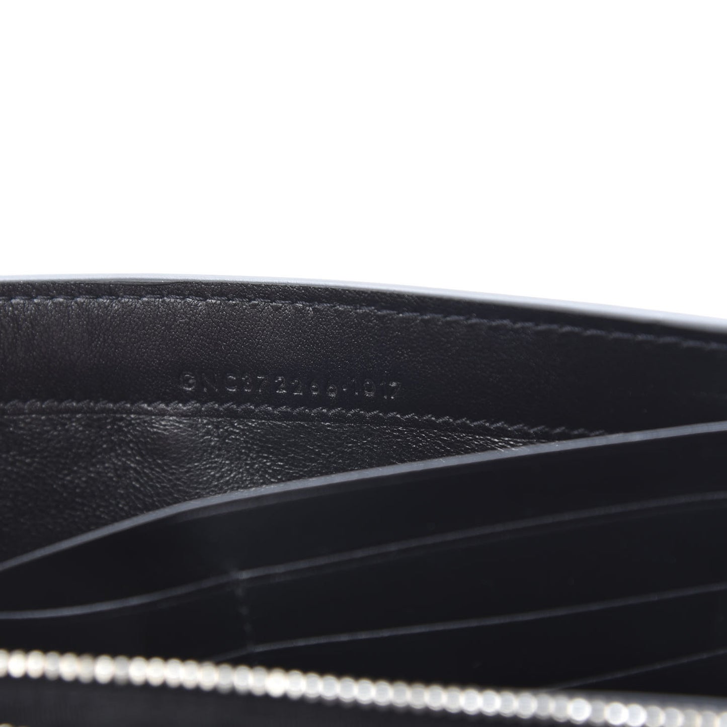 Calfskin Crocodile Embossed Monogram Flap Wallet Black