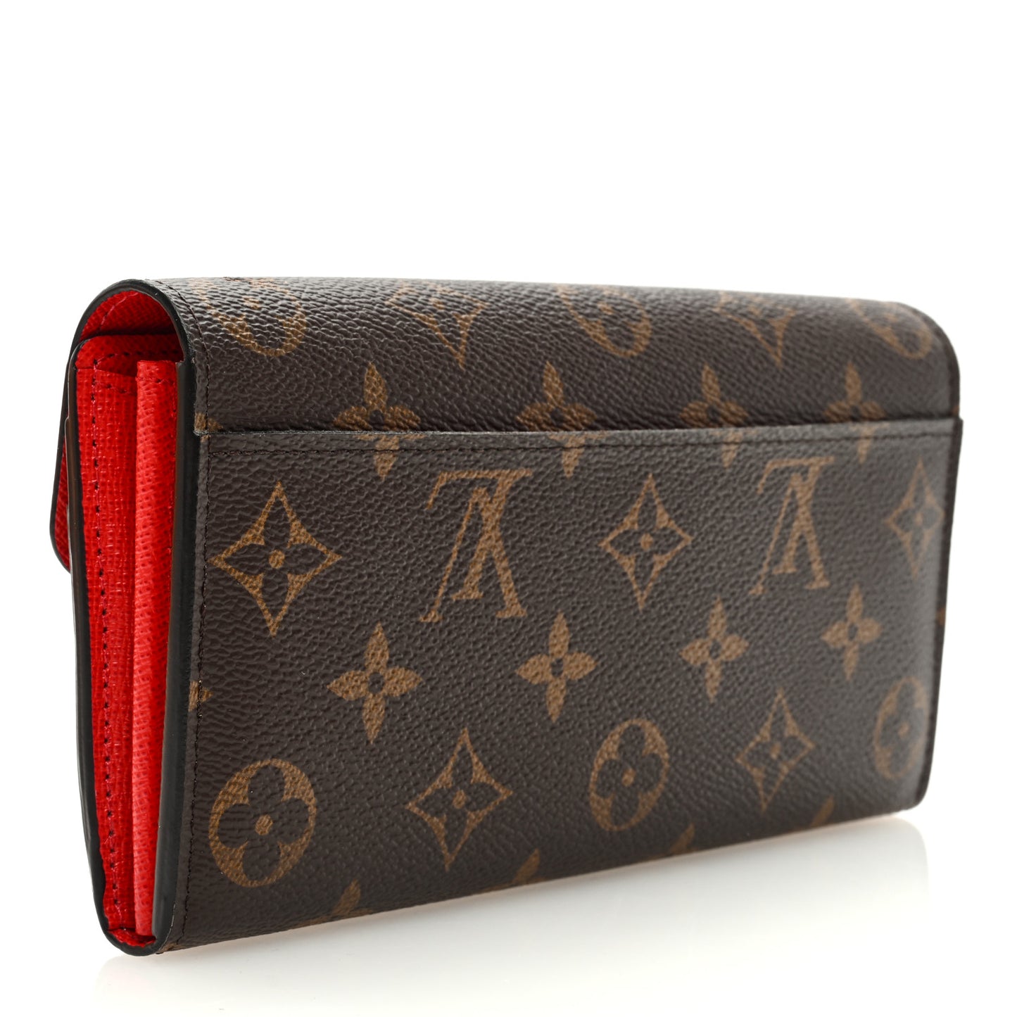 LOUIS VUITTON Monogram Sarah Wallet NM Coquelicot