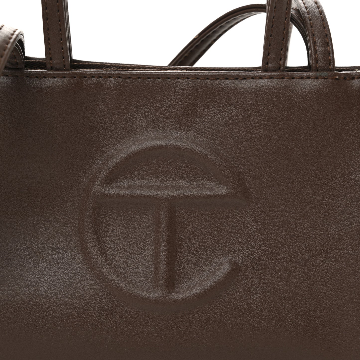Vegan Leather Small Shopping Bag Chocolate